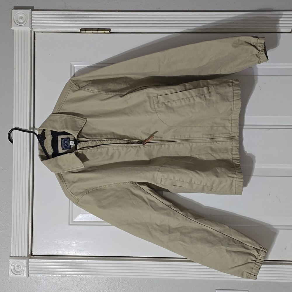 J Crew Harrington Burnished Khaki Men’s Bomber Jacket BJ059